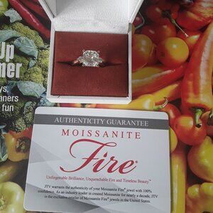 3 ct moissanite 14kt yellow gold ring